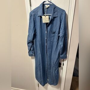 Le Marais soft denim maxi w pockets. Size L NWT